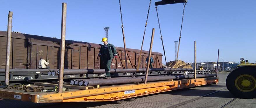 Transport von Metallstangen aus den Niederlanden nach Russland